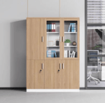 3-Door Wooden Office Filing Cabinet - Image 10