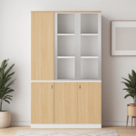 3-Door Wooden Office Filing Cabinet - Image 4